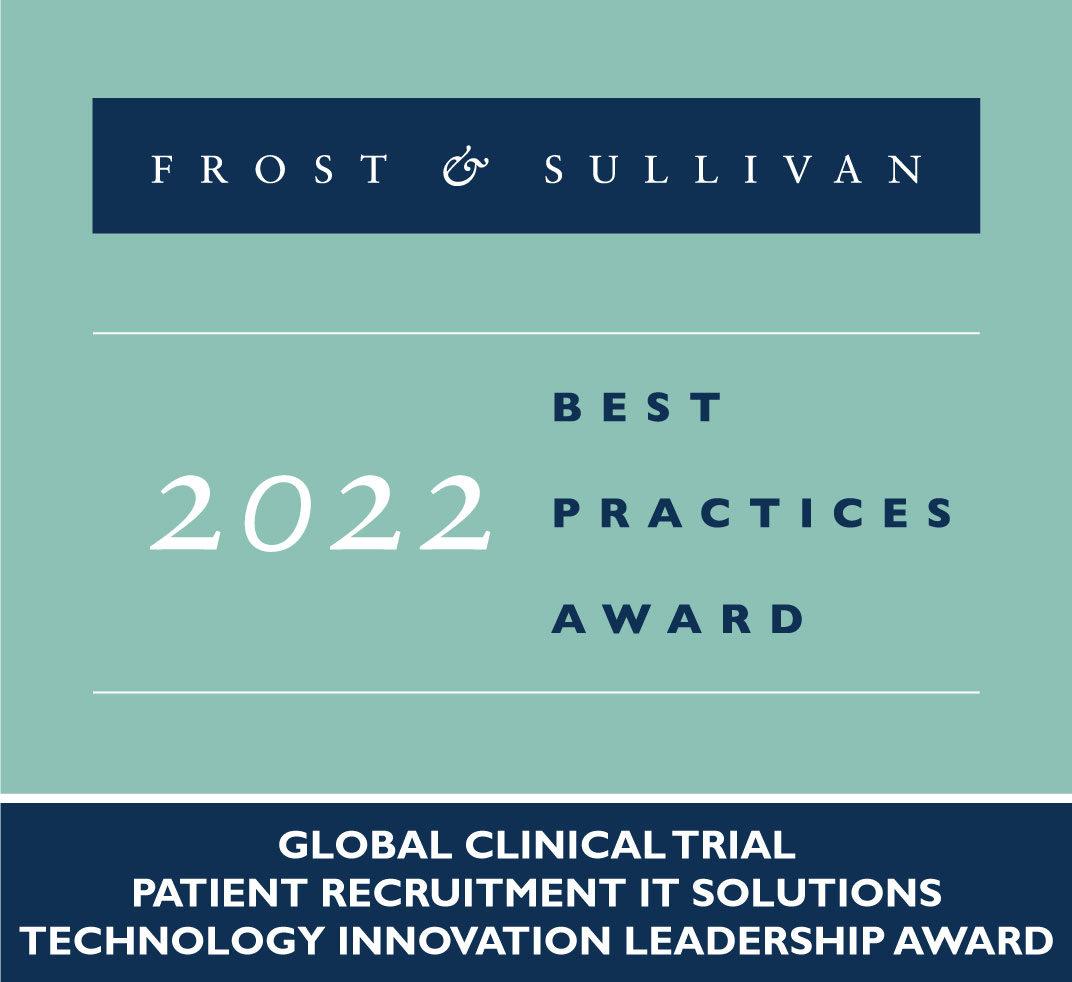 Pressemeldung: TrialWire wird von Frost &amp; Sullivan für innovative Technologieplattform zur Patientenrekrutierung für klinische Studien ausgezeichnet